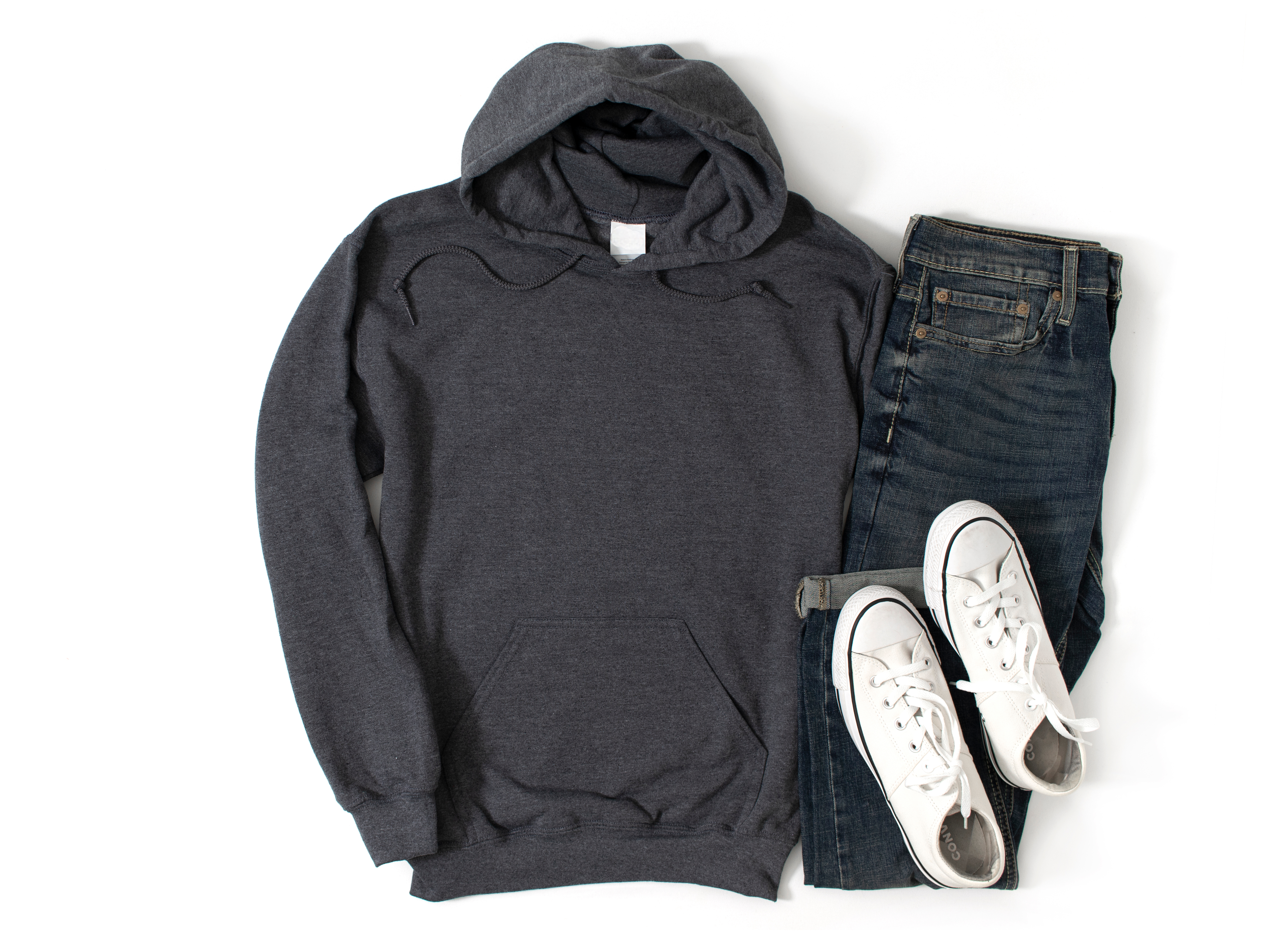 Classic Eco Pullover Hoodie (Charcoal Heather)
