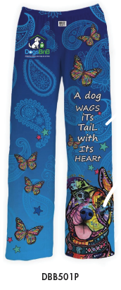 Wags with Heart Blue Pants